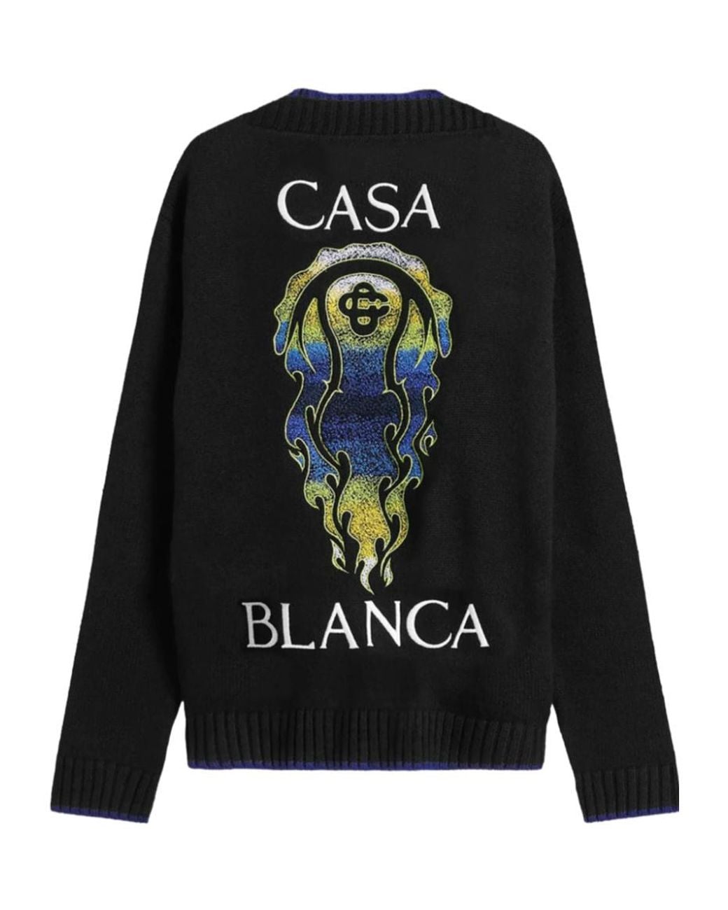 Casablanca Black Flaming Tennis Ball Cardigan