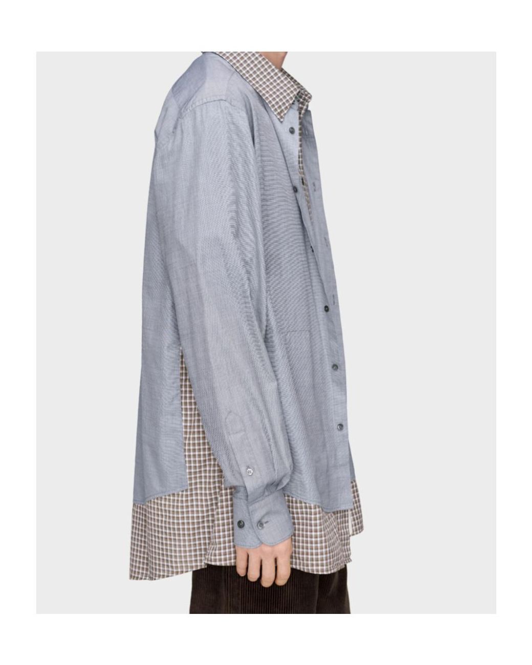 Maison Margiela Gray Double Layer Shirt for men