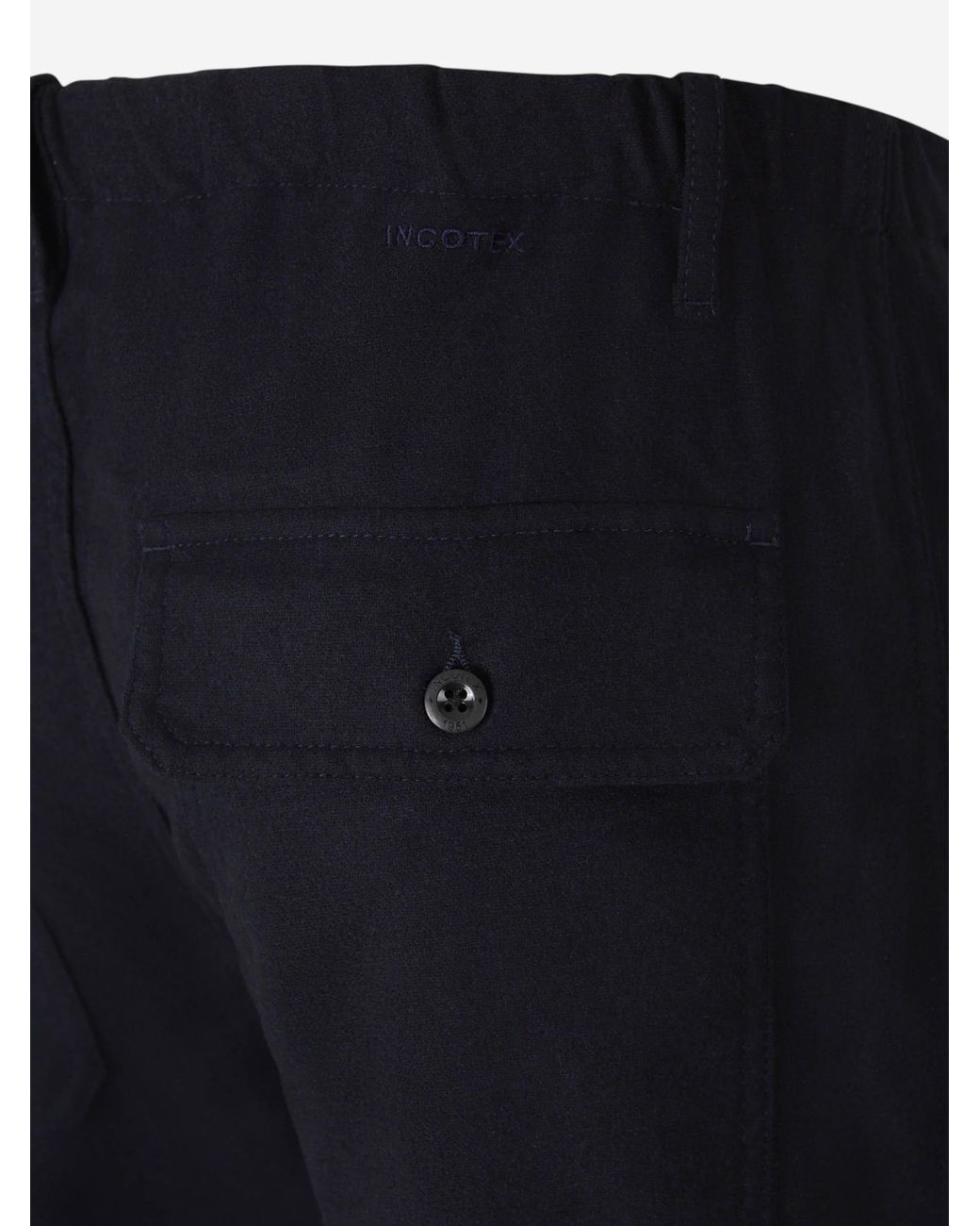 Incotex Blue Flannel Cargo Pants for men