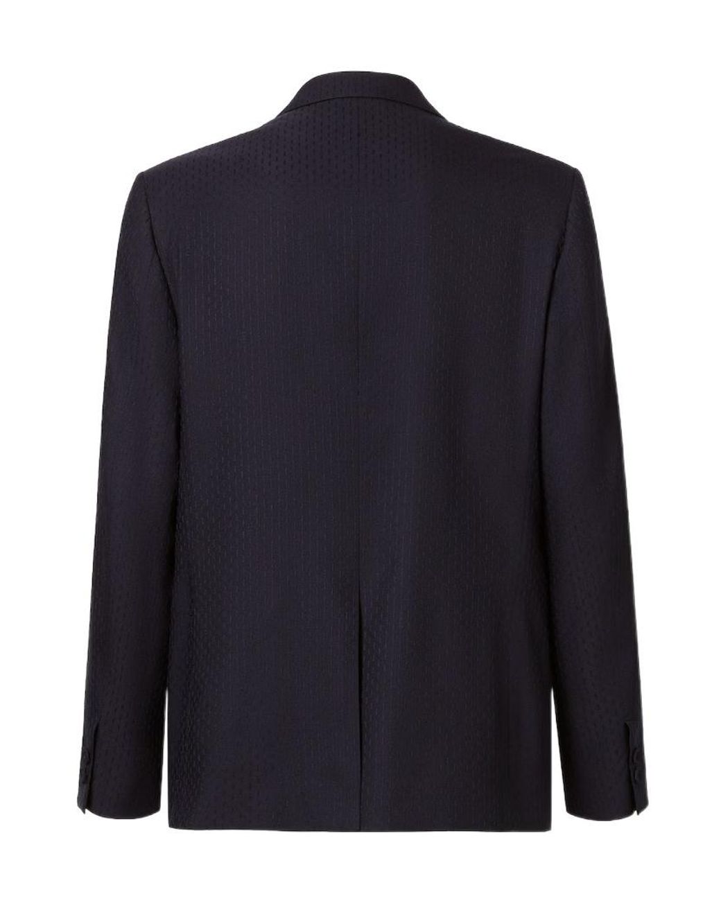 Fendi Blue Single-Breasted Textured Blazer for men
