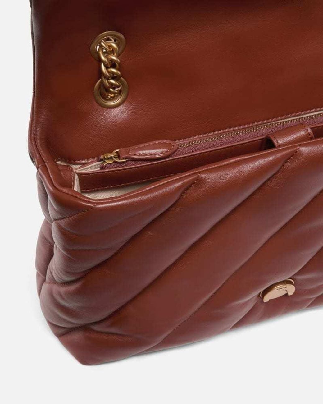 Pinko Brown Flap Shoulder Bag