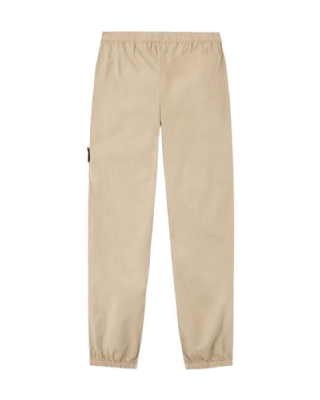 Stone Island Natural Logo Patch Loose-Fit Trousers for men