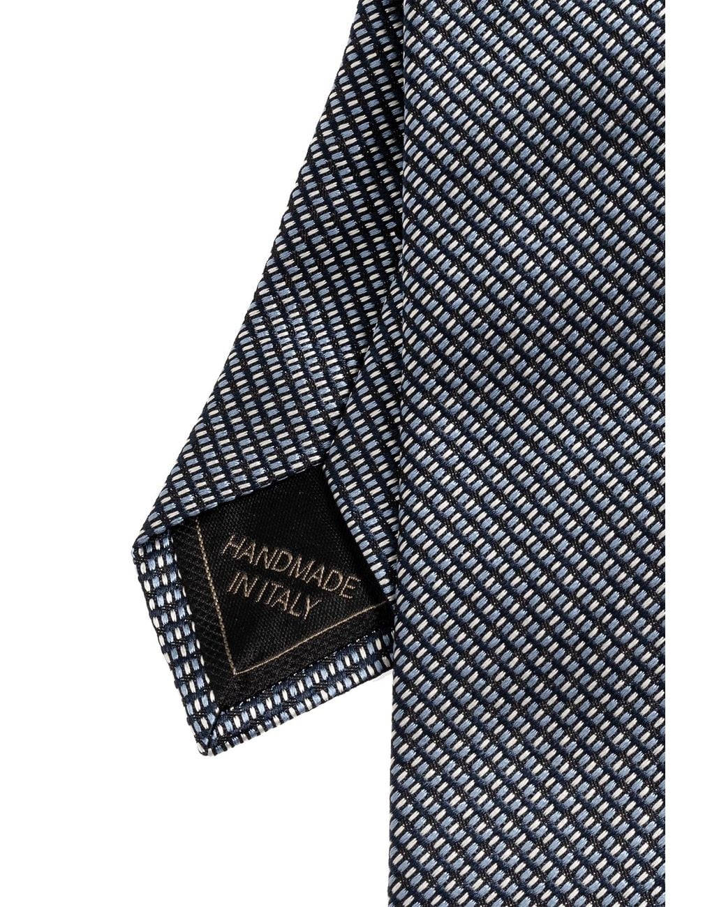 Brioni Blue Micro Pattern Tie for men