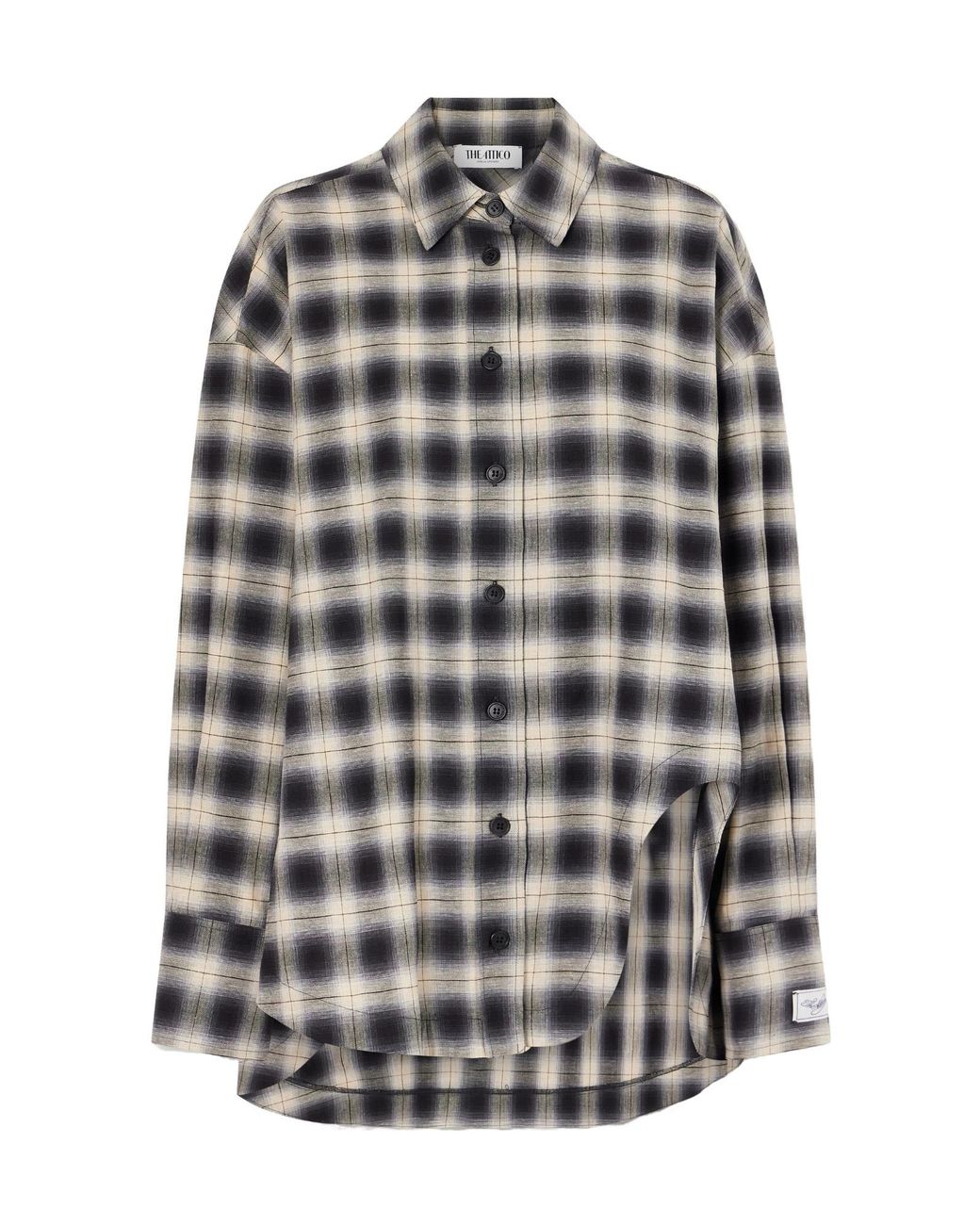 The Attico Gray Checked Shirt