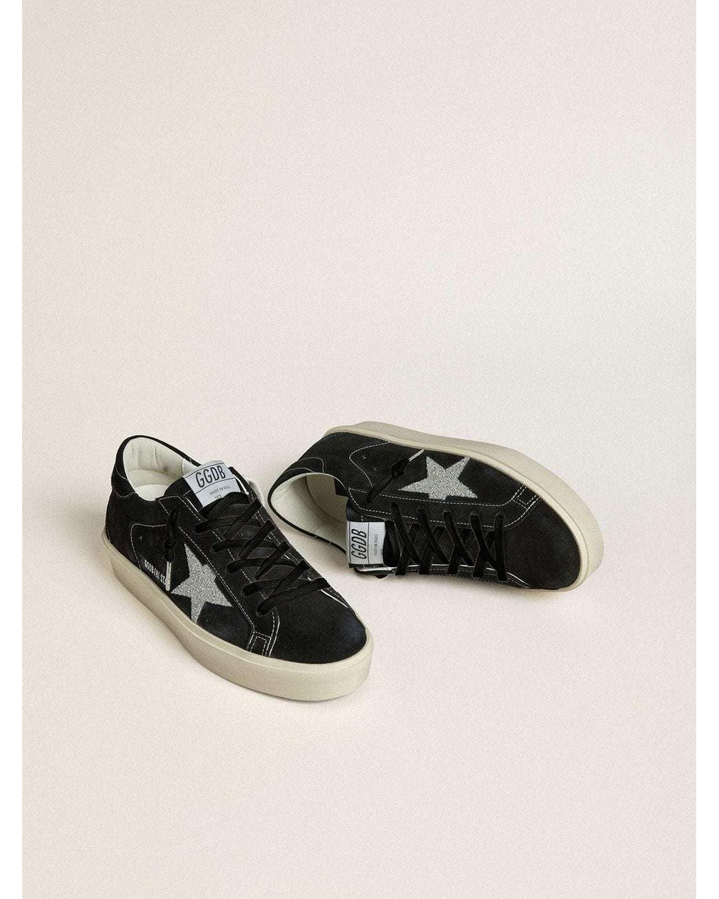 Golden Goose Deluxe Brand Black Hi Star Suede Swarovski Low-Top Sneakers