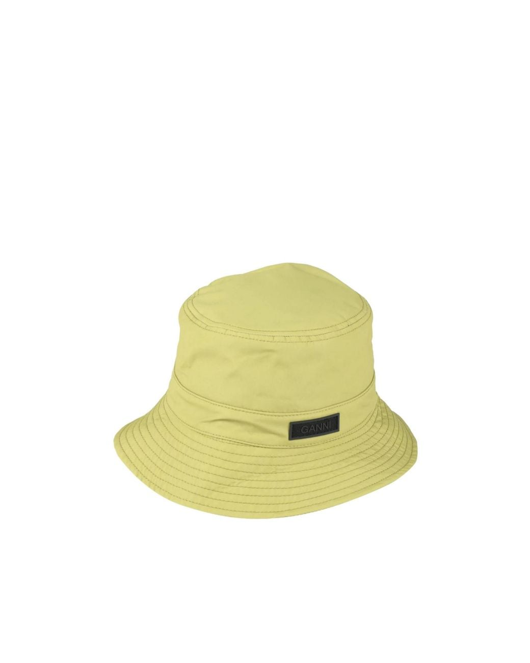 Ganni Yellow Solid Color Hats