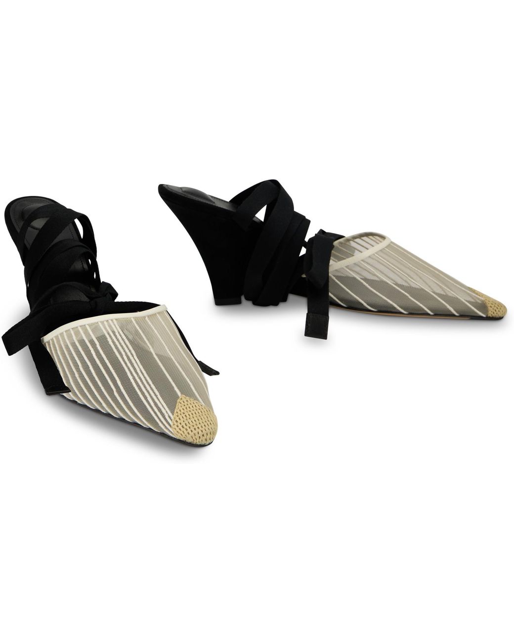 Jacquemus Black Striped Heeled