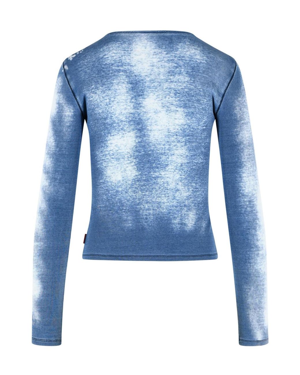DIESEL Blue Gabriel Washed Ribbed T-Shirt