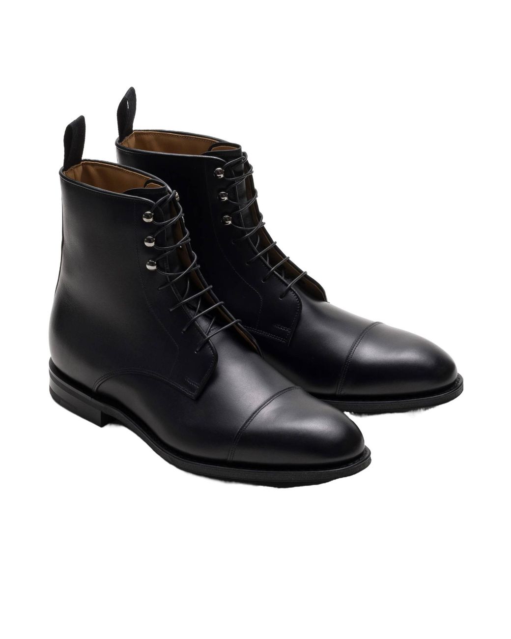 Church's Black Lace-Up Leather Ankle Boots for men