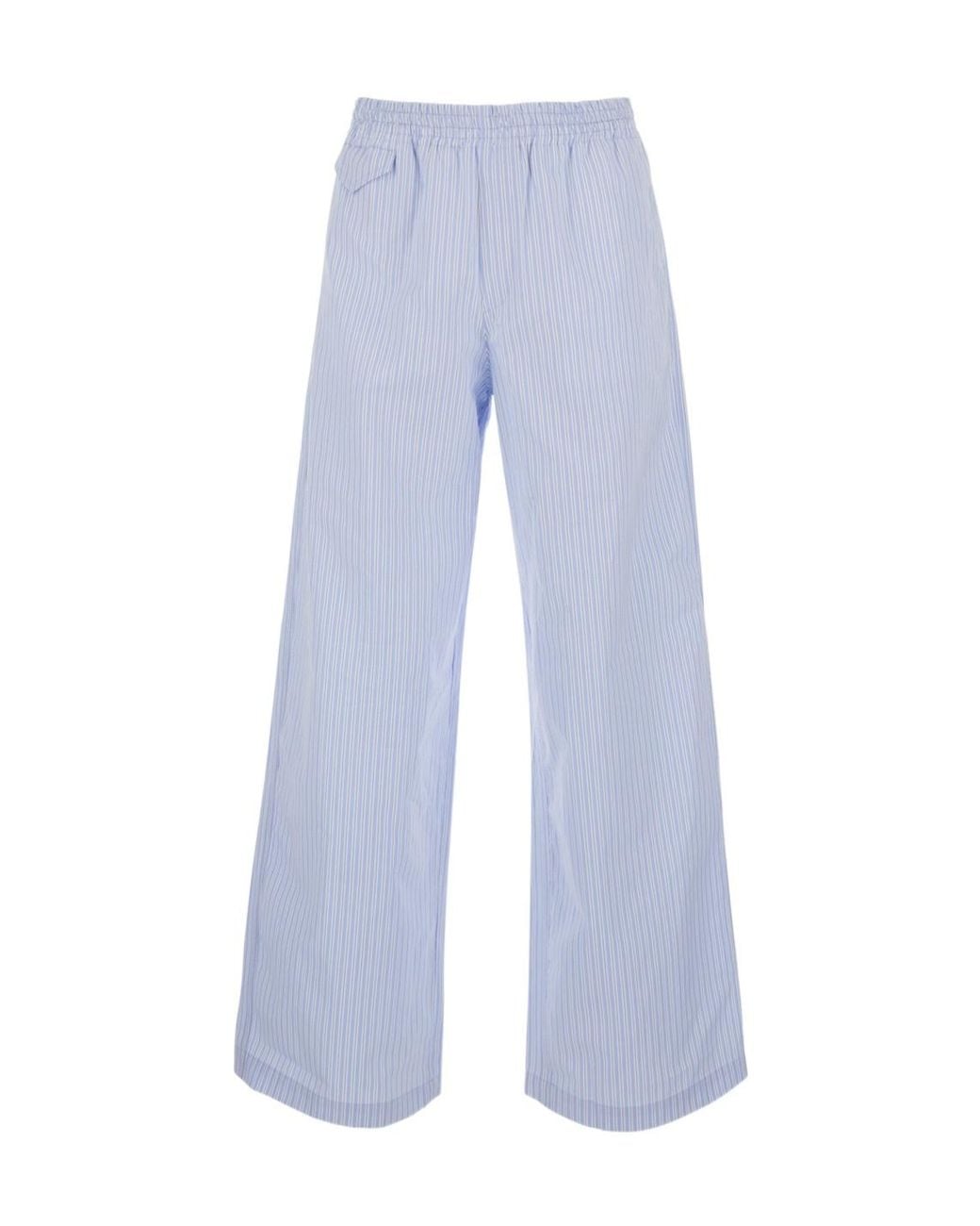 A.P.C. Blue Lou Striped Elastic-Waist Pants for men