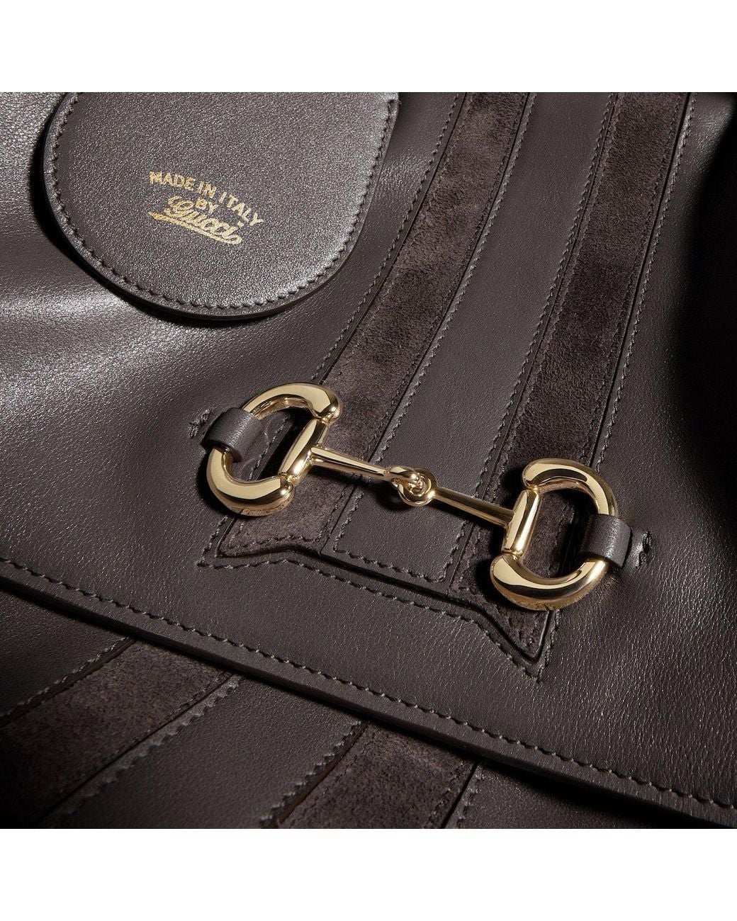 Gucci Brown Paparazzo Medium Top Handle Bag