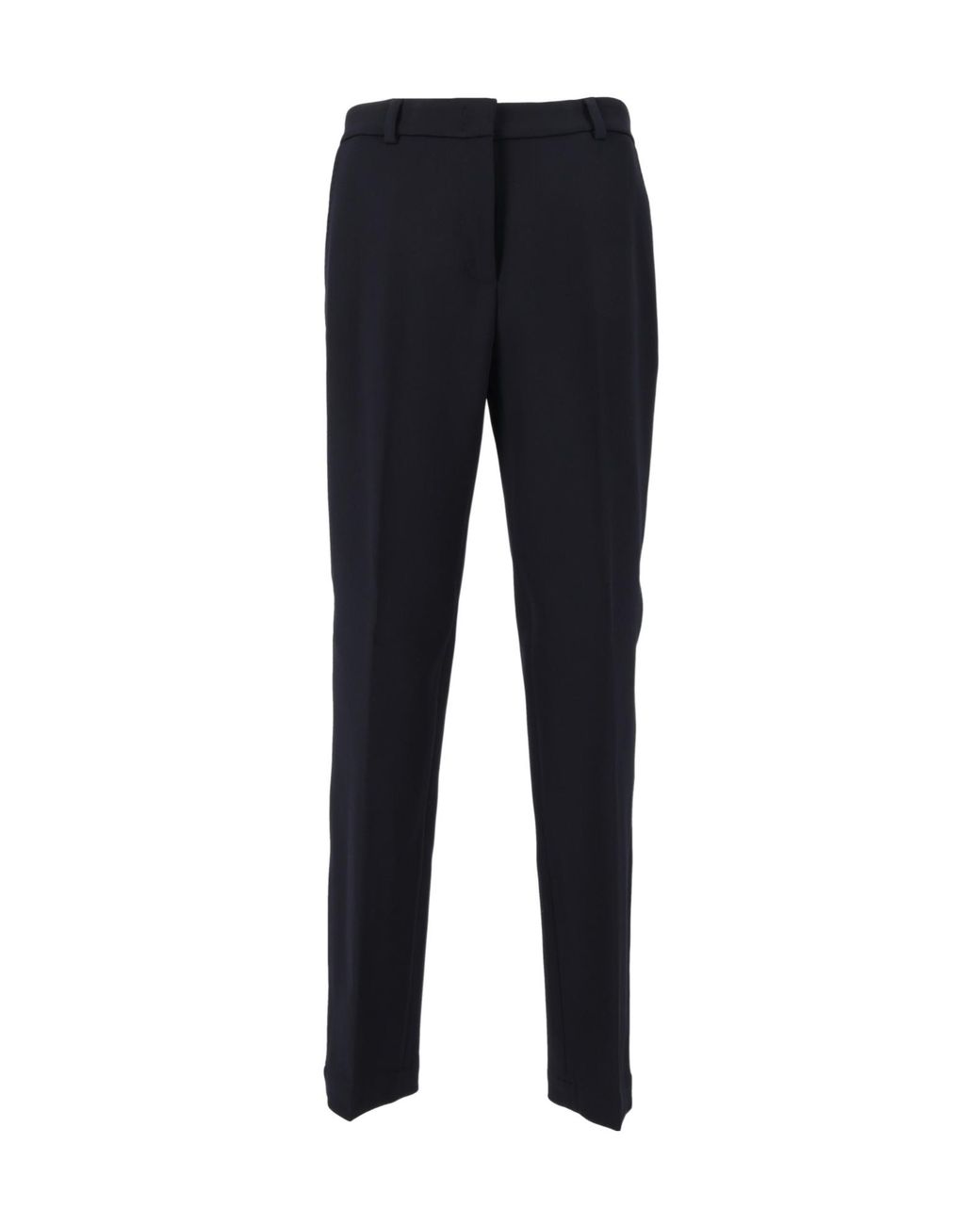 Peserico Blue Pressed-Crease Straight Leg Trousers
