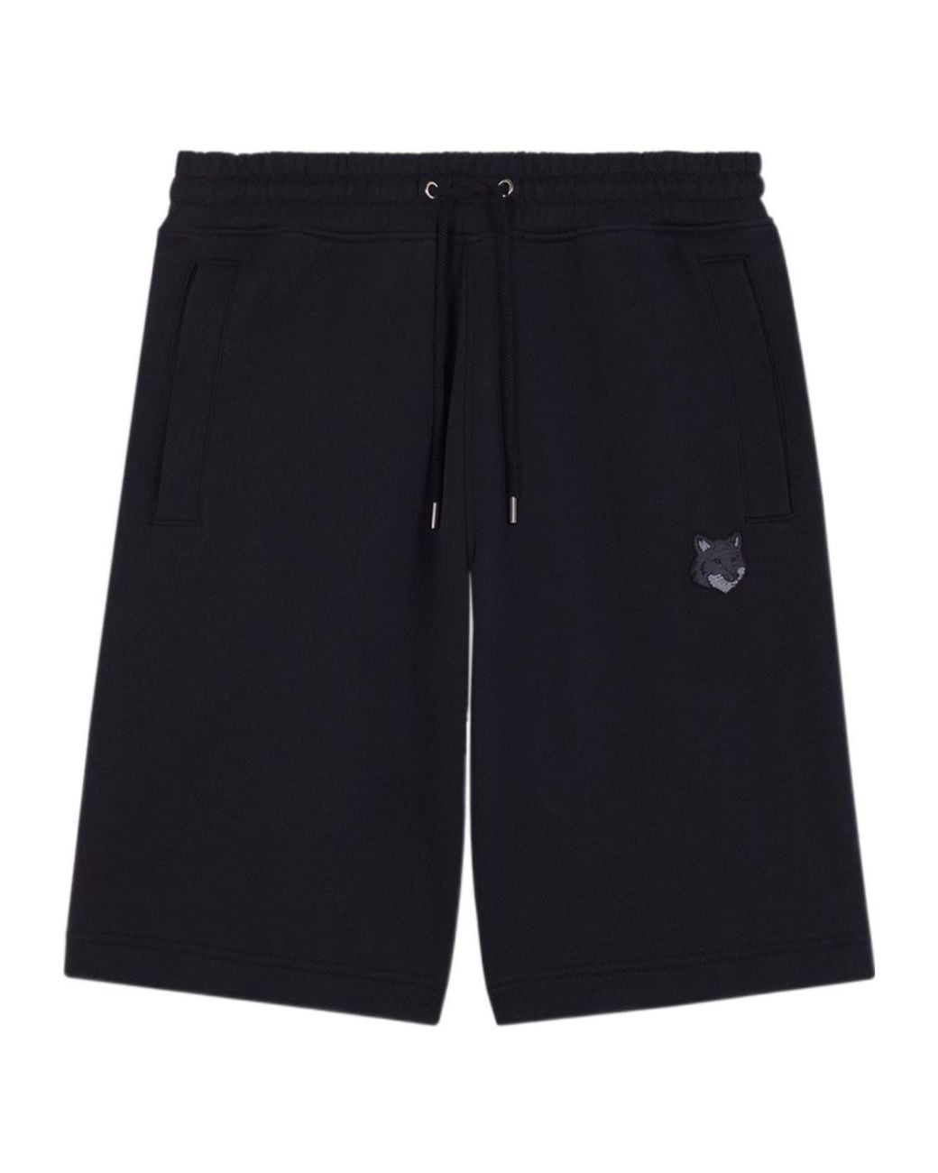 Maison Kitsuné Blue Maison Kitsuné Bold Fox Head Patch Oversize Jog Shorts for men