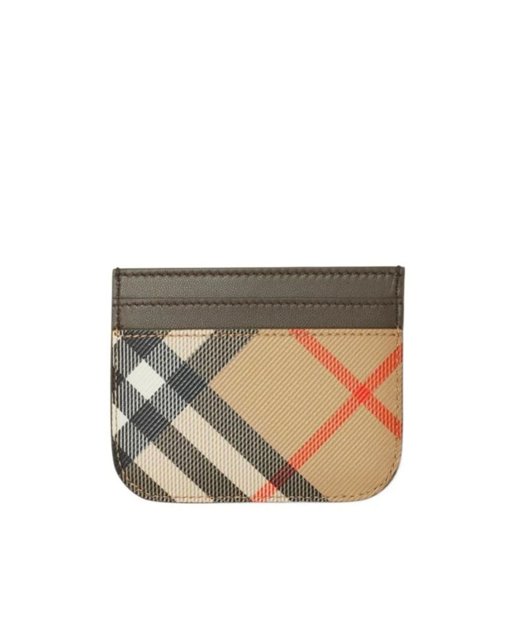 Burberry White Vintage-Check Rectangle Shape Cardholder