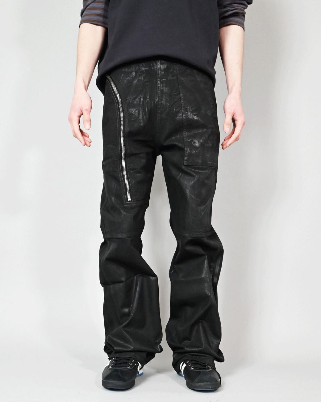 Rick Owens Gray Belt Loop Casual Pants for men