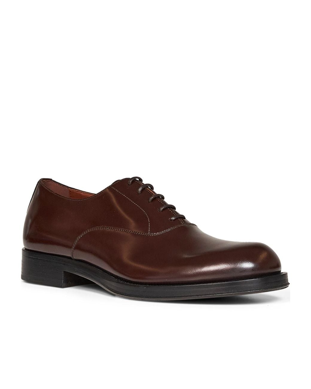 Dries Van Noten Brown Almond Toe Lace-Up Shoes for men