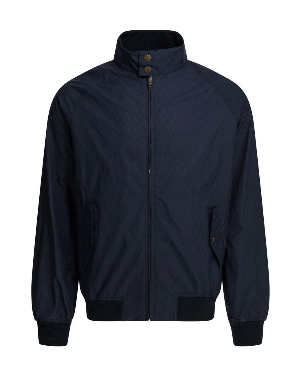 Valentino Blue Zip-Up High Neck Jacket for men