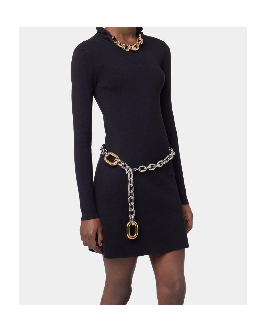 Rabanne Black Short Knitted Dress