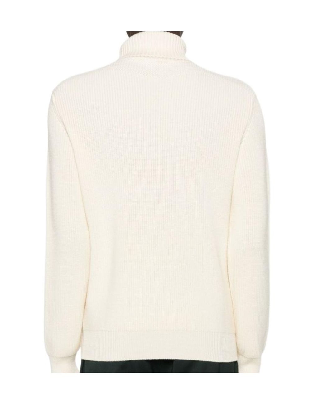 Sebago White Turtleneck Sweater for men