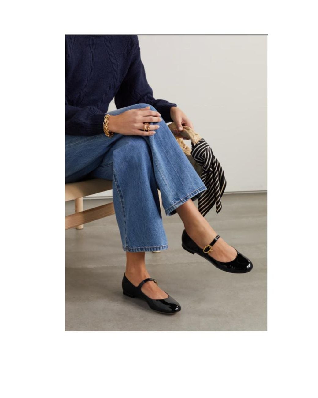Gianvito Rossi Patent Mary Jane Flats in Black | Lyst UK