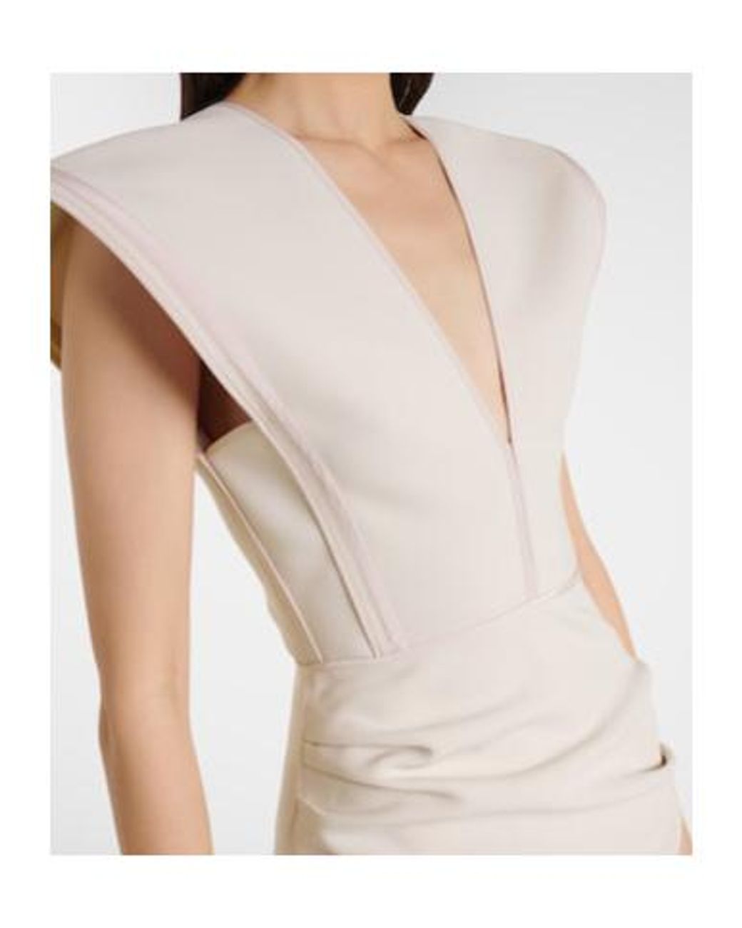 Maticevski White Wingtip Draped Midi Dress