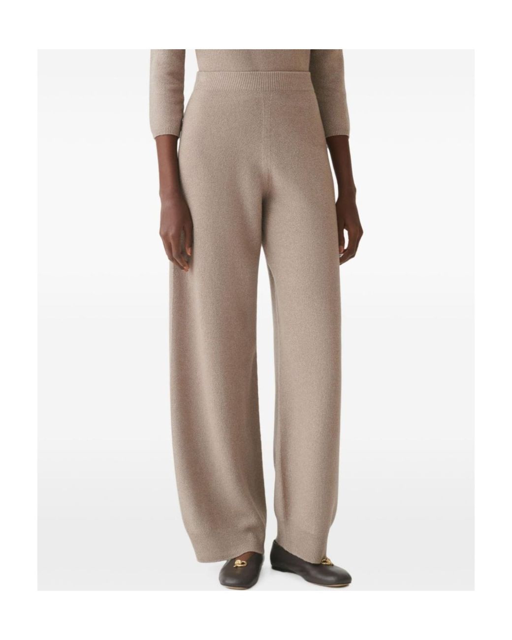 Fabiana Filippi Gray Elasticated Waistband Knitted Trousers