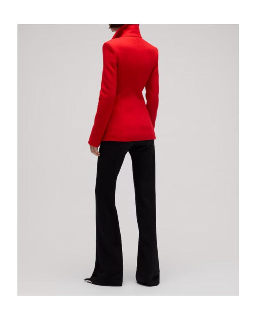 Gucci Red Double-Breasted Wool Polyamide Coat