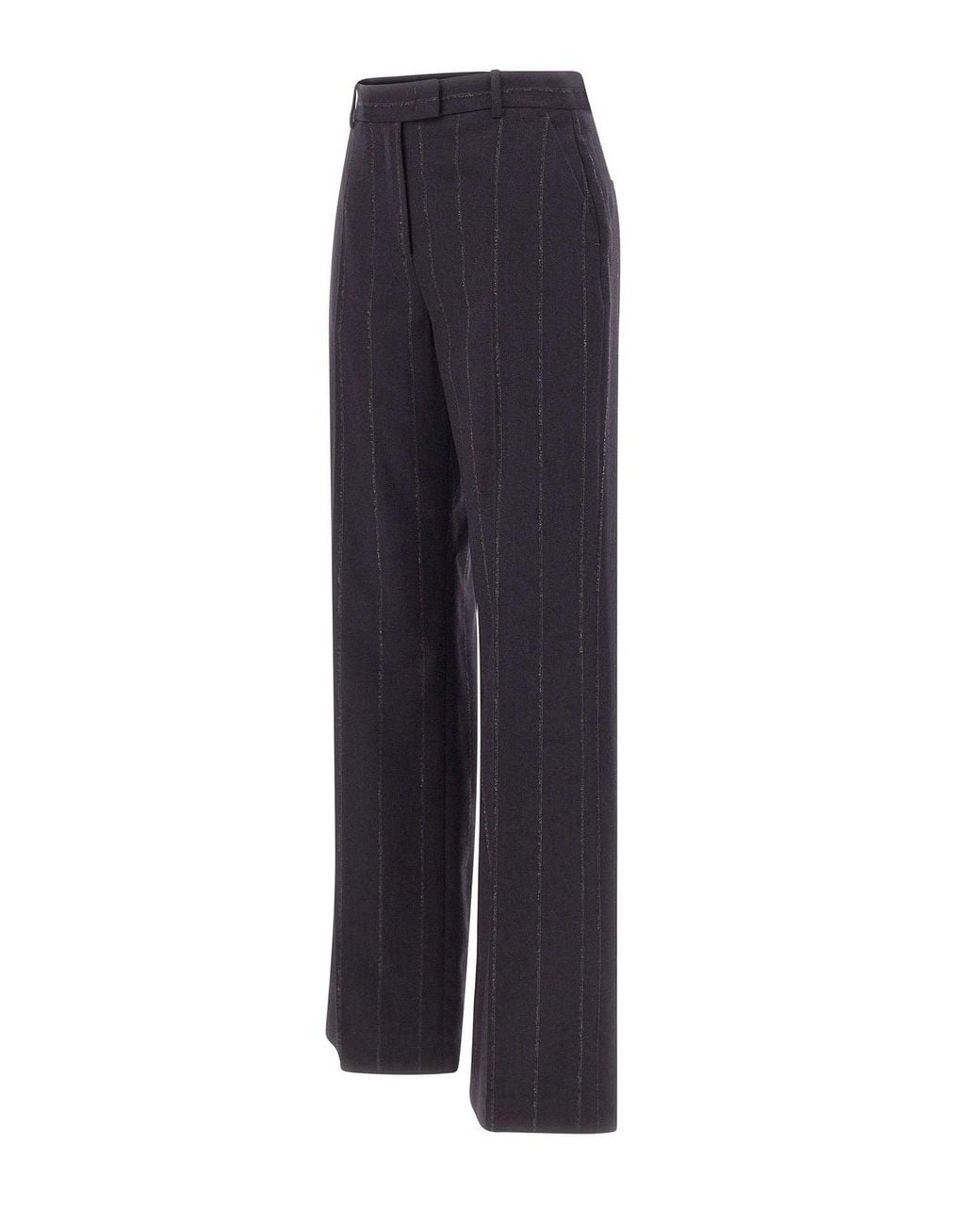 Eleventy Blue Pinstripe Straight-Leg Pants