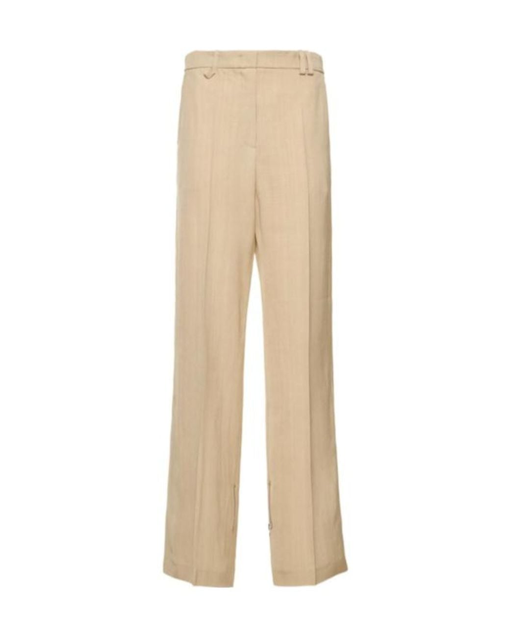 Jacquemus Natural Le Pantalon Astouin Silk Blend Pants