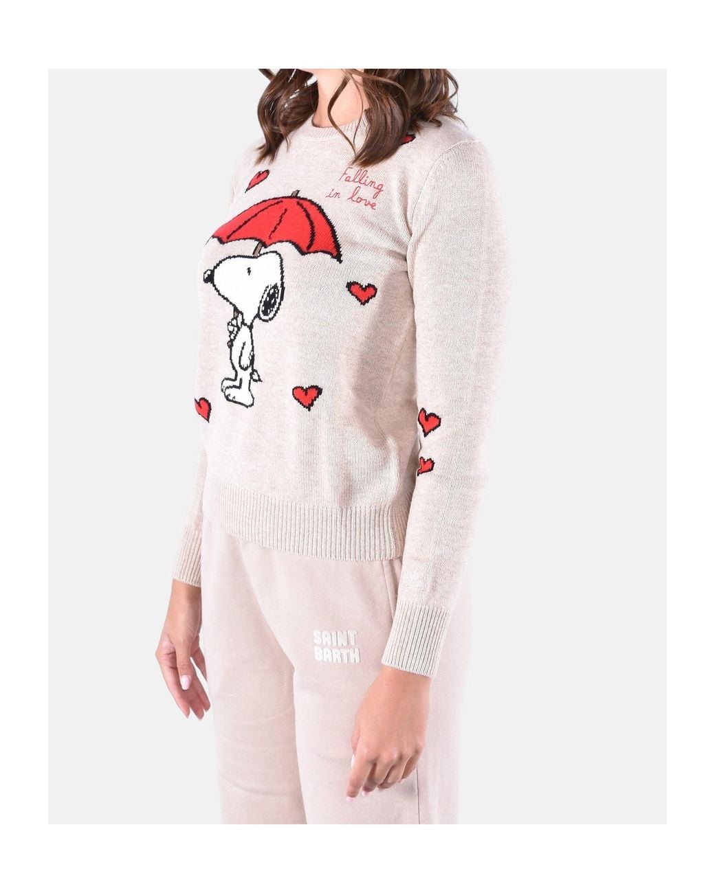 Mc2 Saint Barth Pink Graphic Crew Knitted Sweater