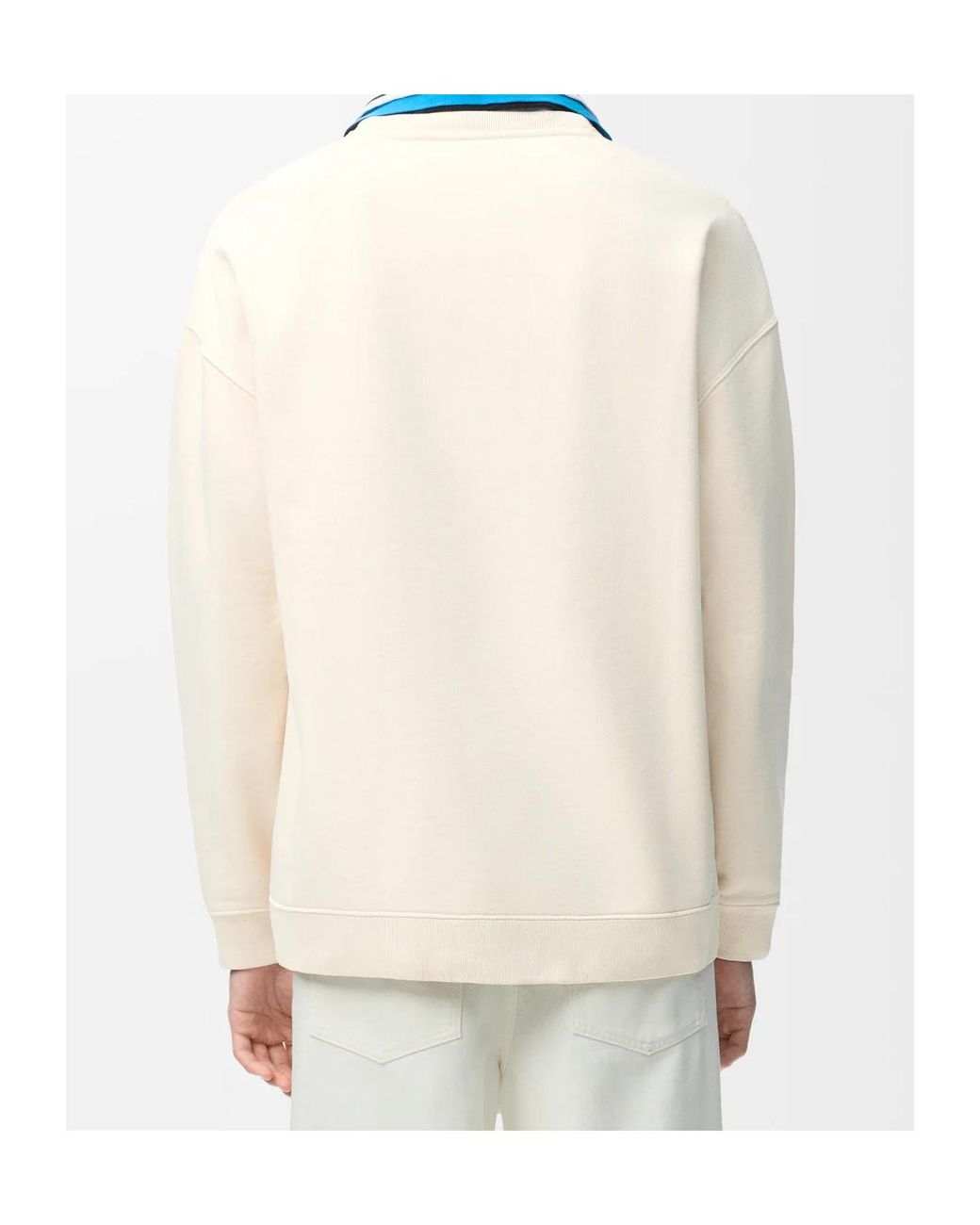 Loewe White Anagram Crew Neck Sweatshirt for men
