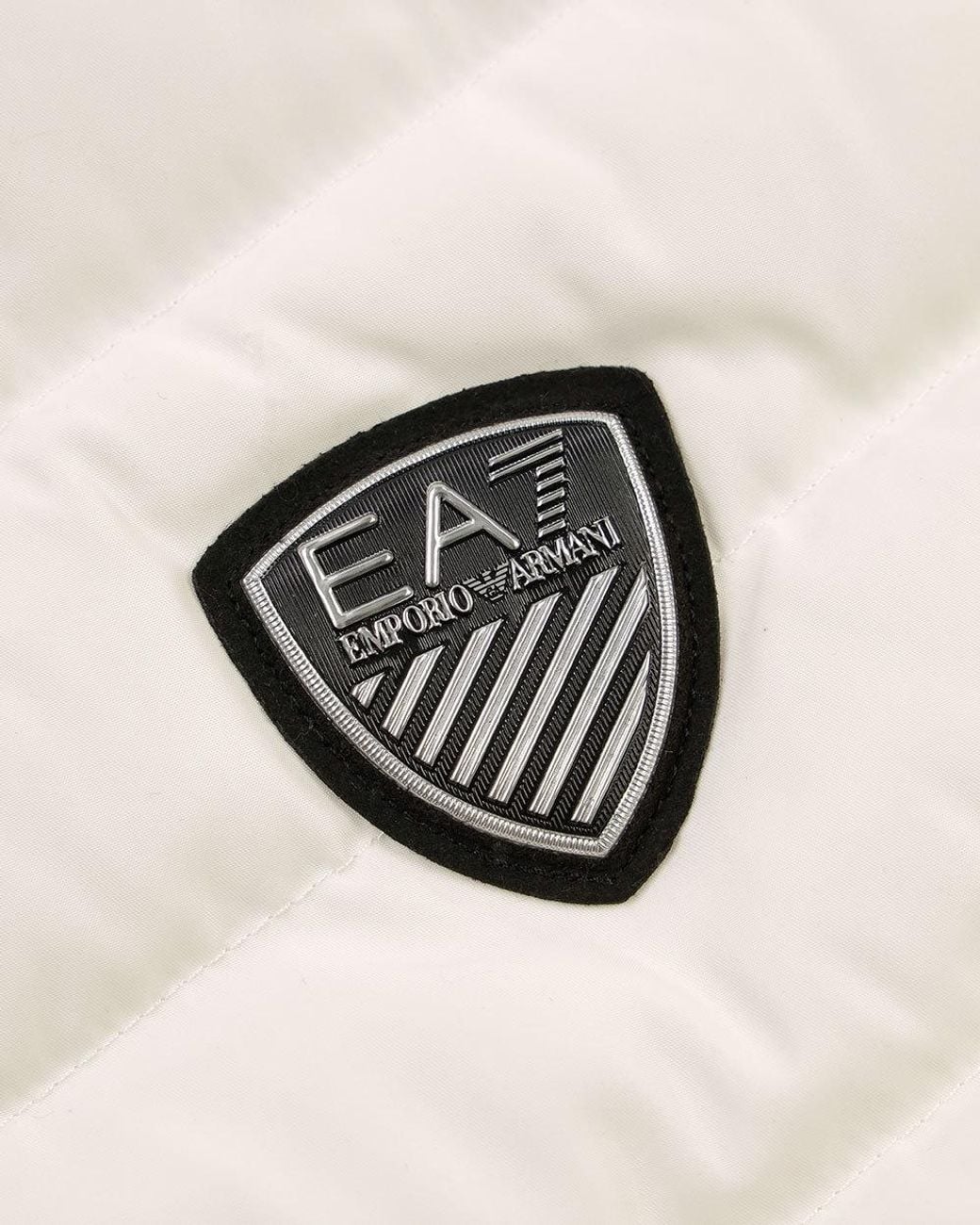 EA7 White Quilted Sleeveless Down Jacket for men