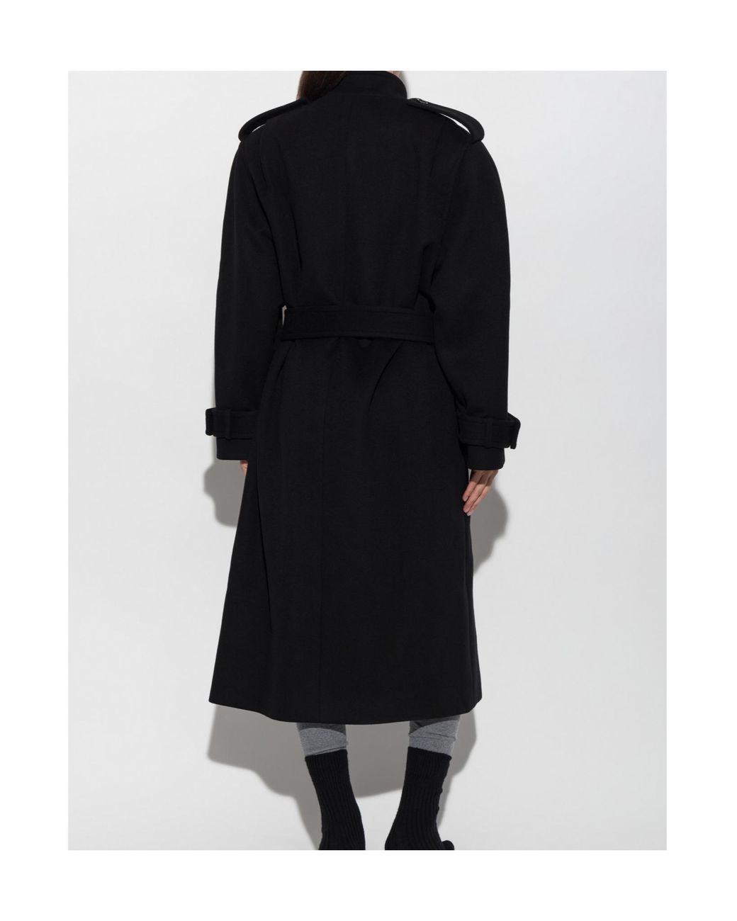 Chloé Black Chloé Ma 05 Belted Double-Breasted Coat