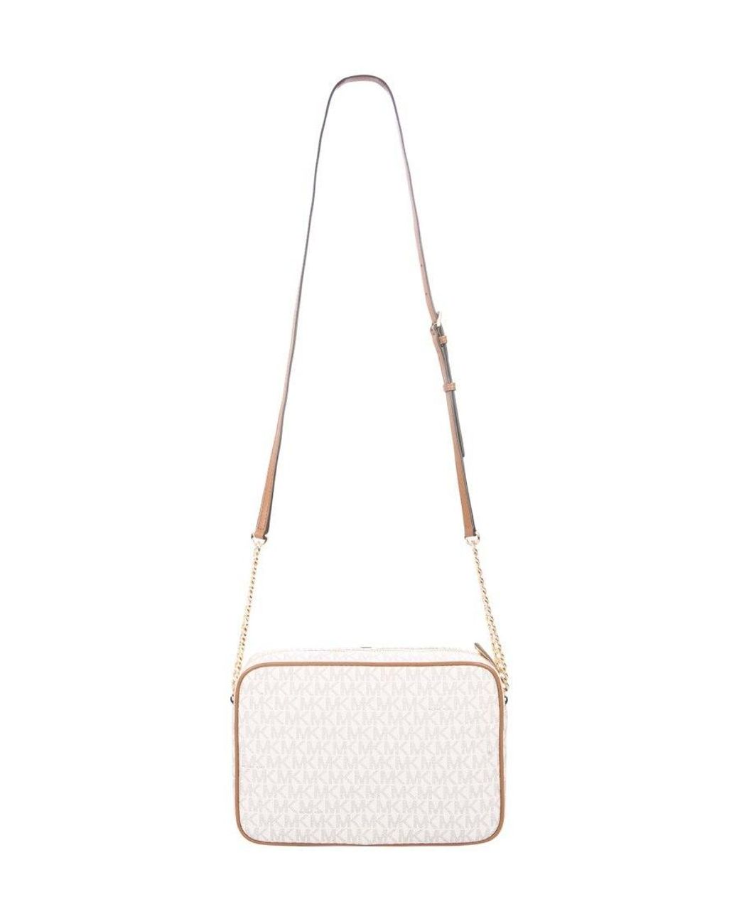 MICHAEL Michael Kors White Logo Printed Shoulder Bag