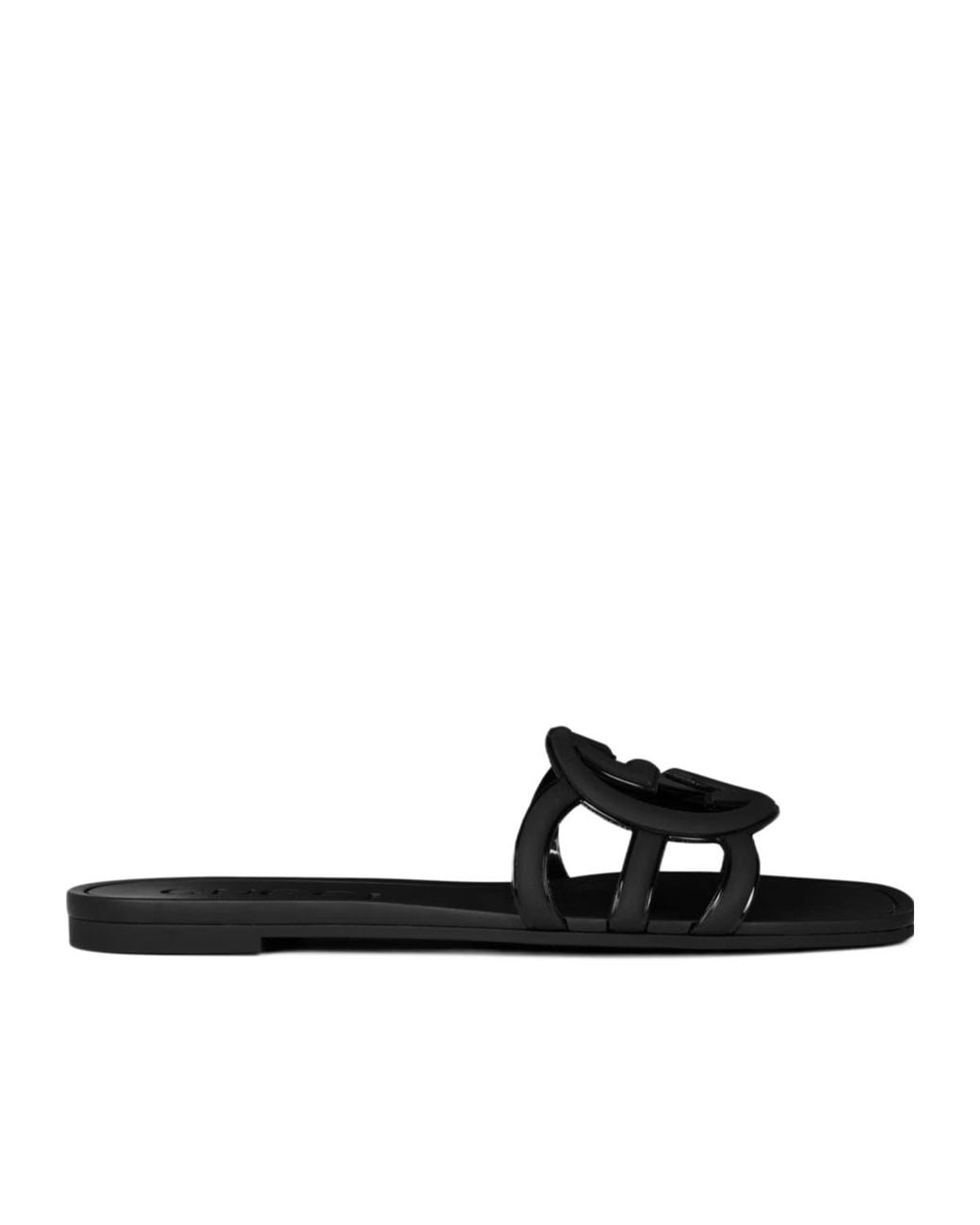 Gucci Black Logo Slippers
