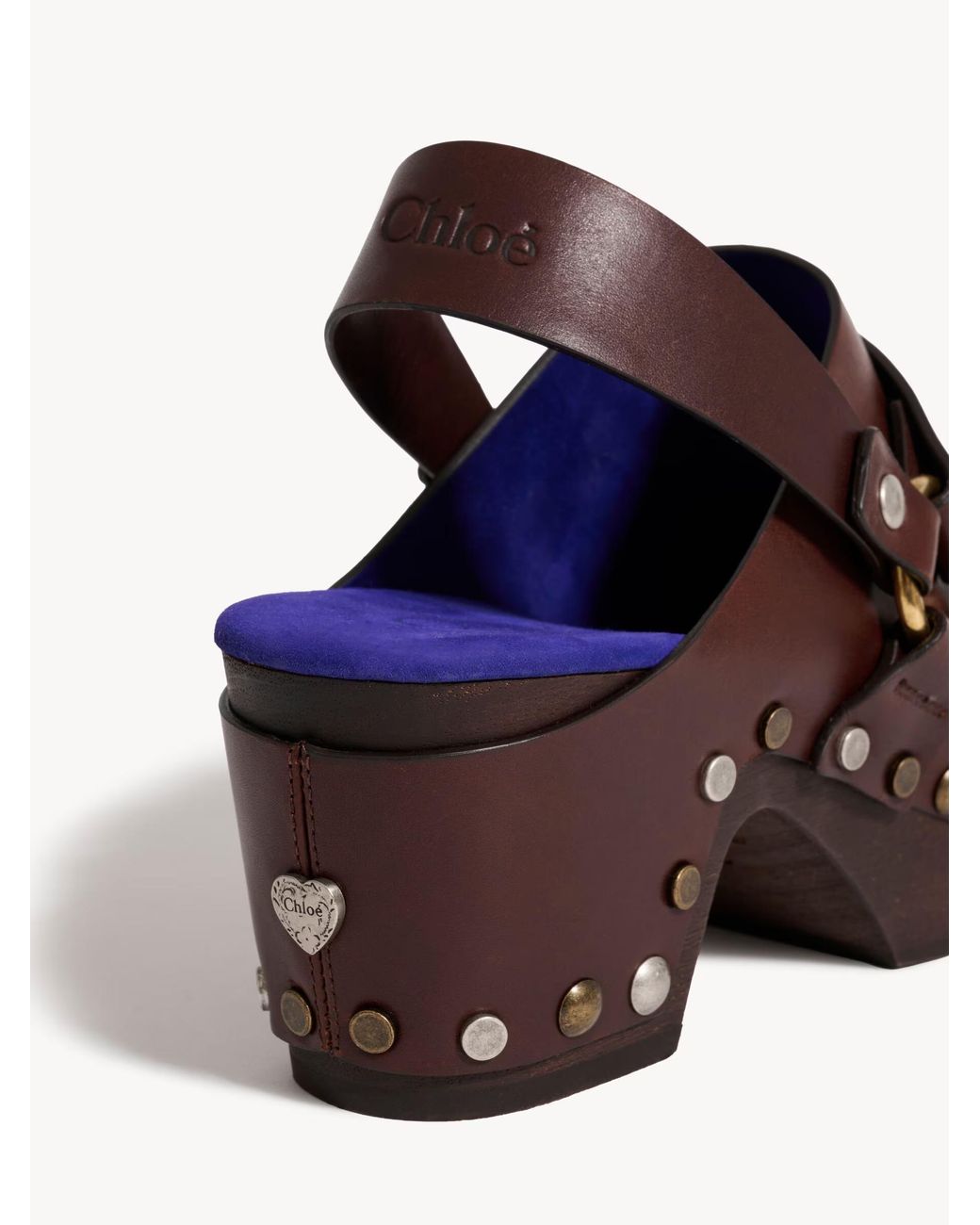 Chloé Brown Chloé Talis Wedge Clogs