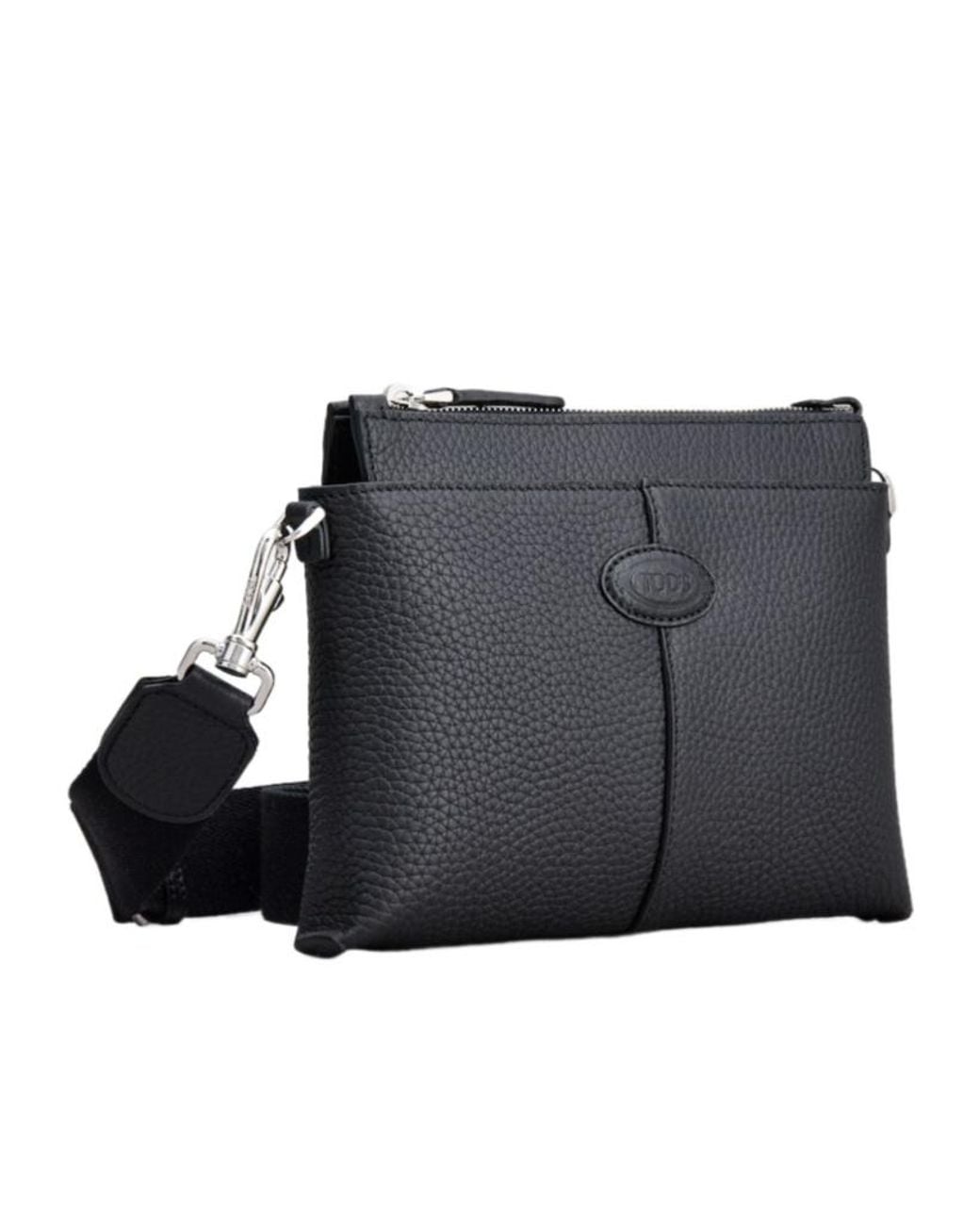 Tod's Black Di Logo Patch Mini Bag for men