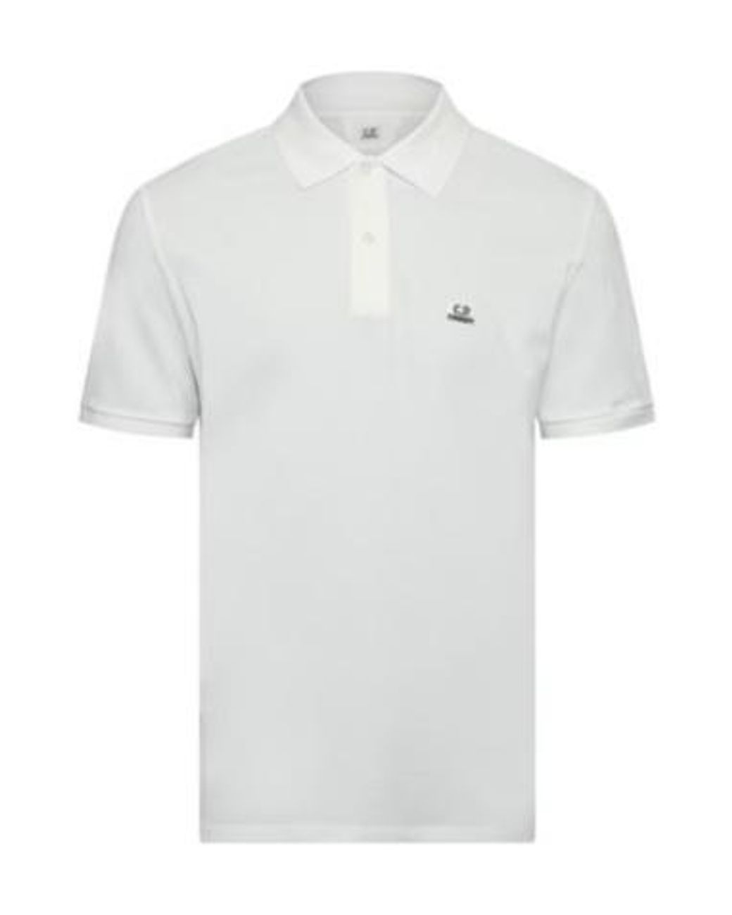 C P Company White Casual Short-Sleeve Polo Shirt for men