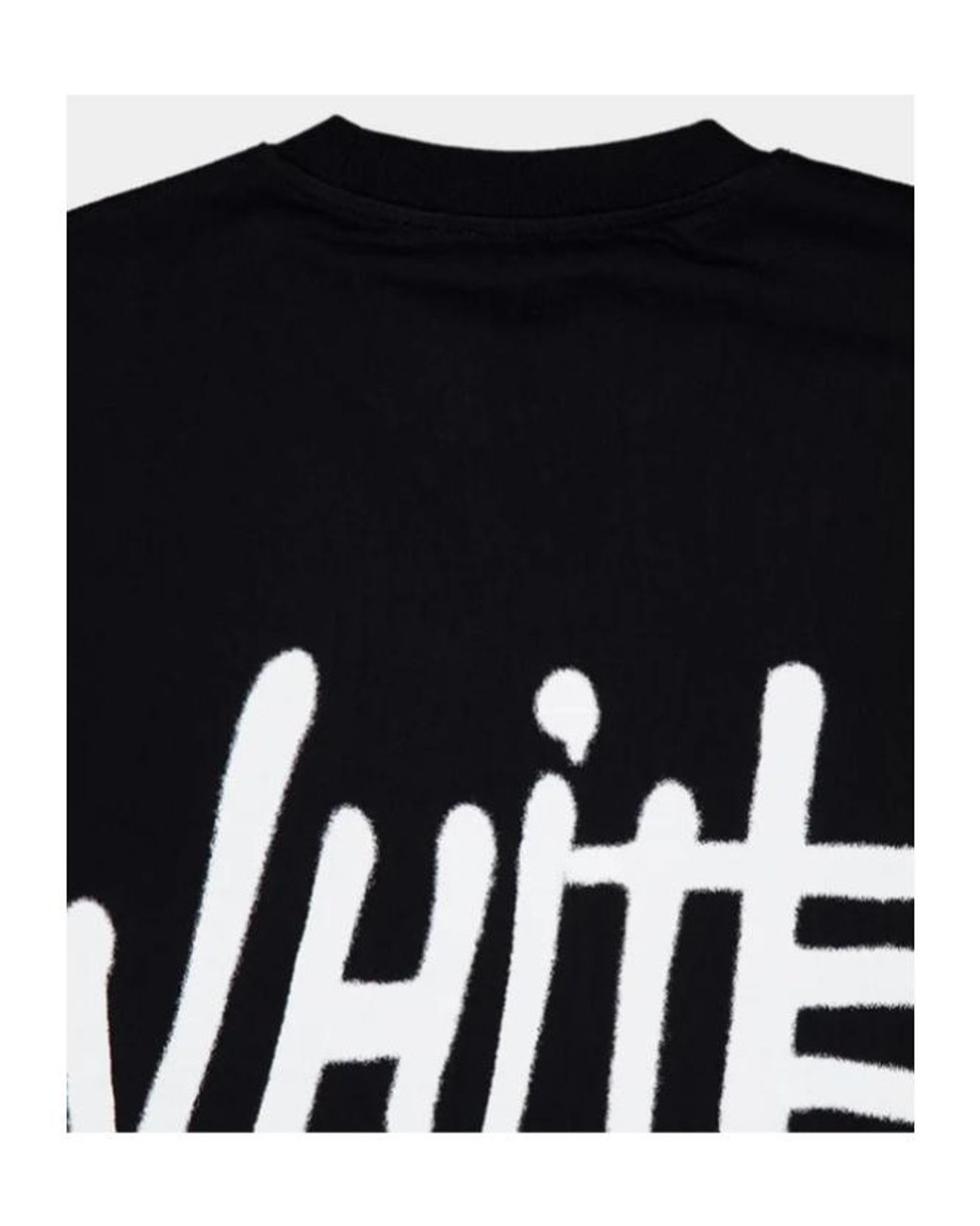 Off-White c/o Virgil Abloh Black Spray Logo Skate T-Shirt for men