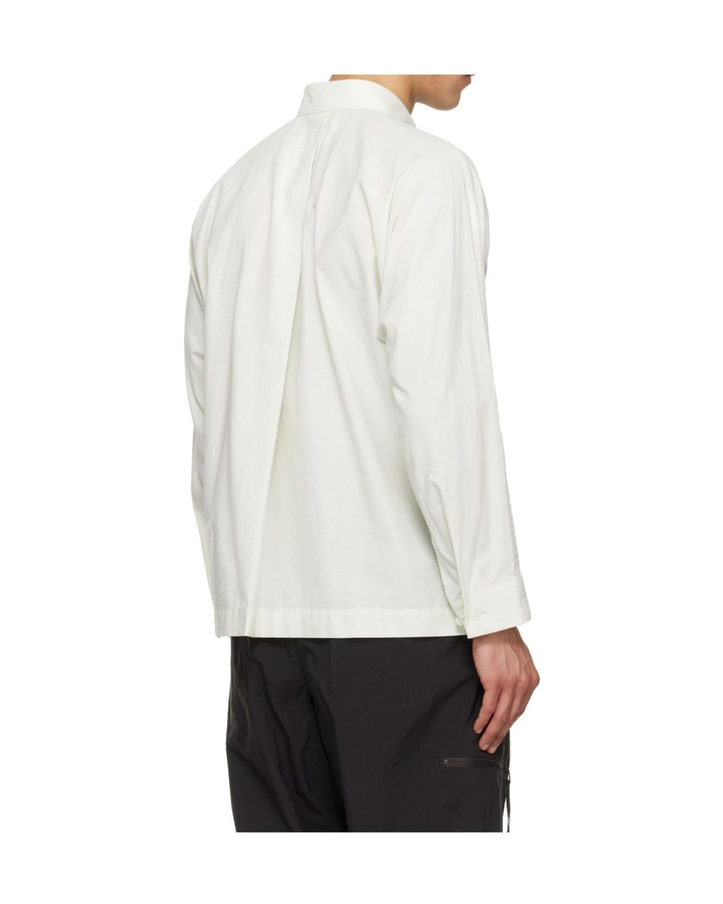 Homme Plissé Issey Miyake White Homme Plissé Issey Miyake Streamline Shirt for men