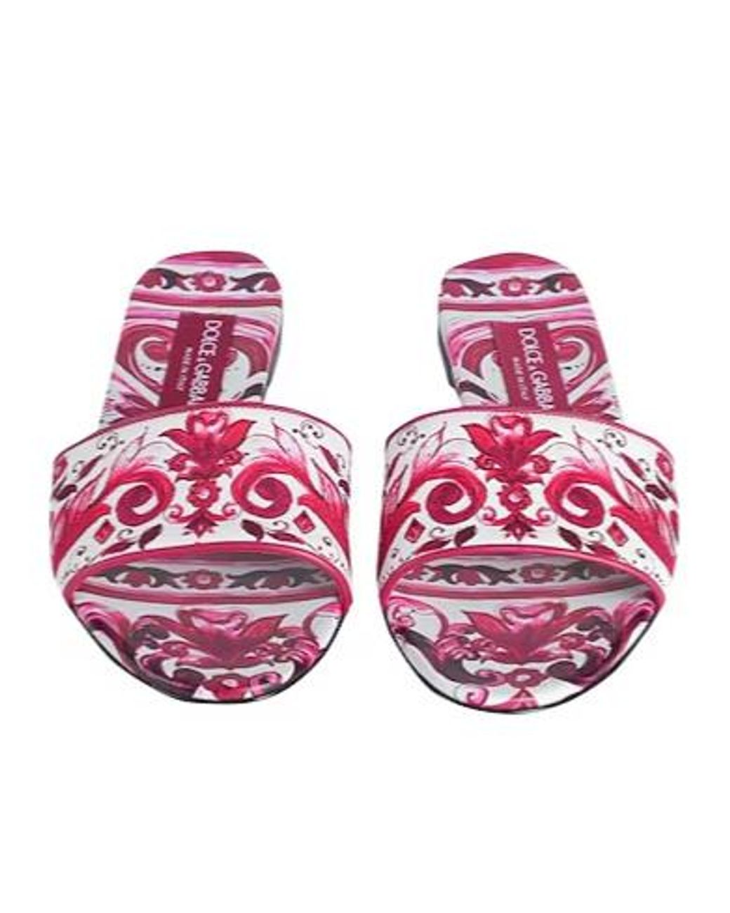 Dolce & Gabbana Pink Floralprint Skate Slides