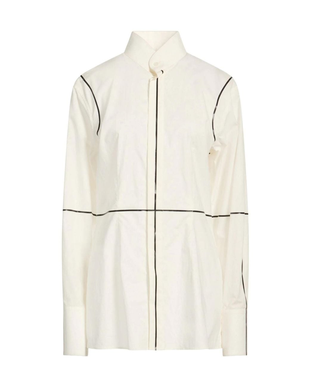 MM6 by Maison Margiela Natural Color Block Longsleeve Shirts