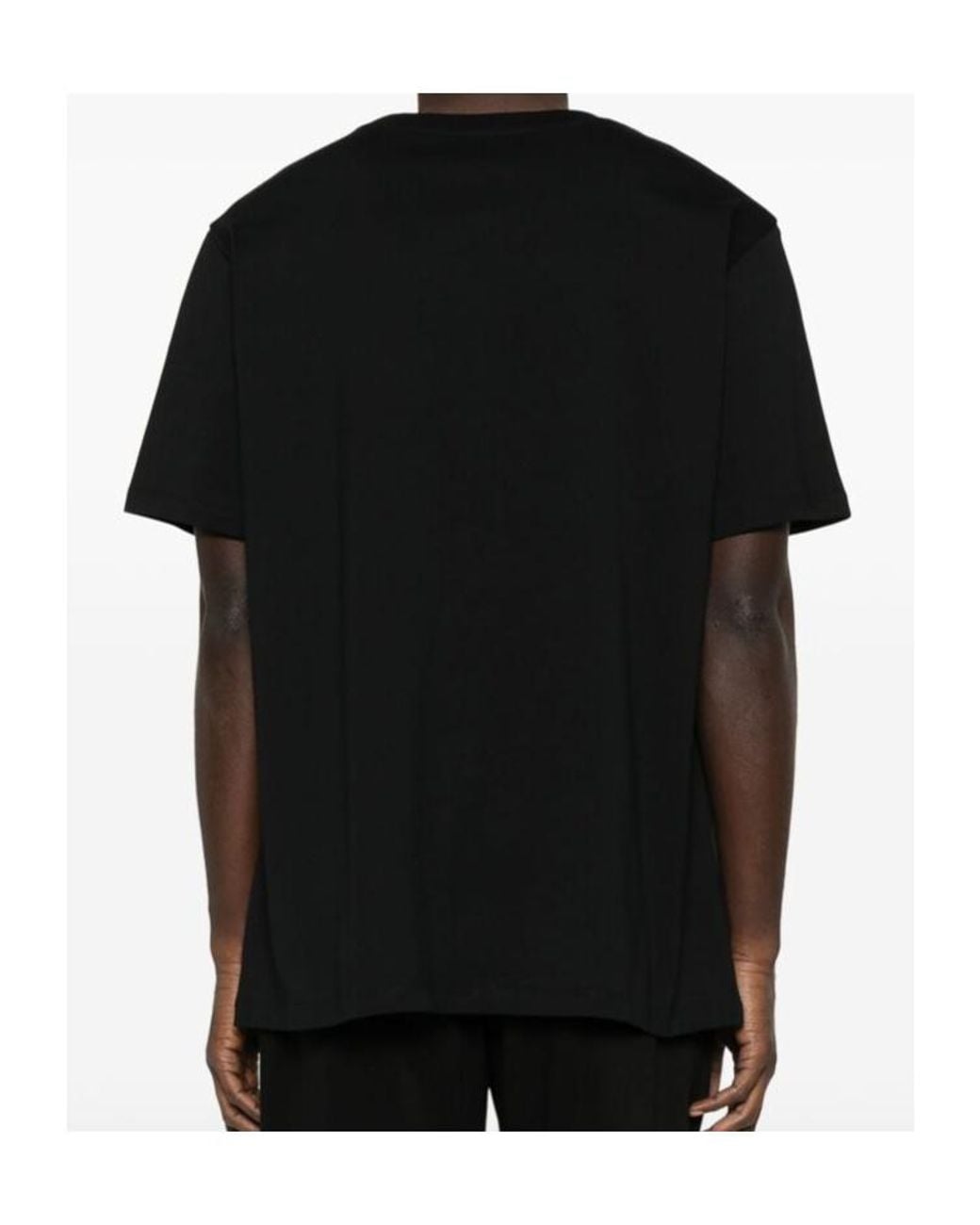 Balmain Black Big Couture Label Flock T-Shirt, Regular Fit for men