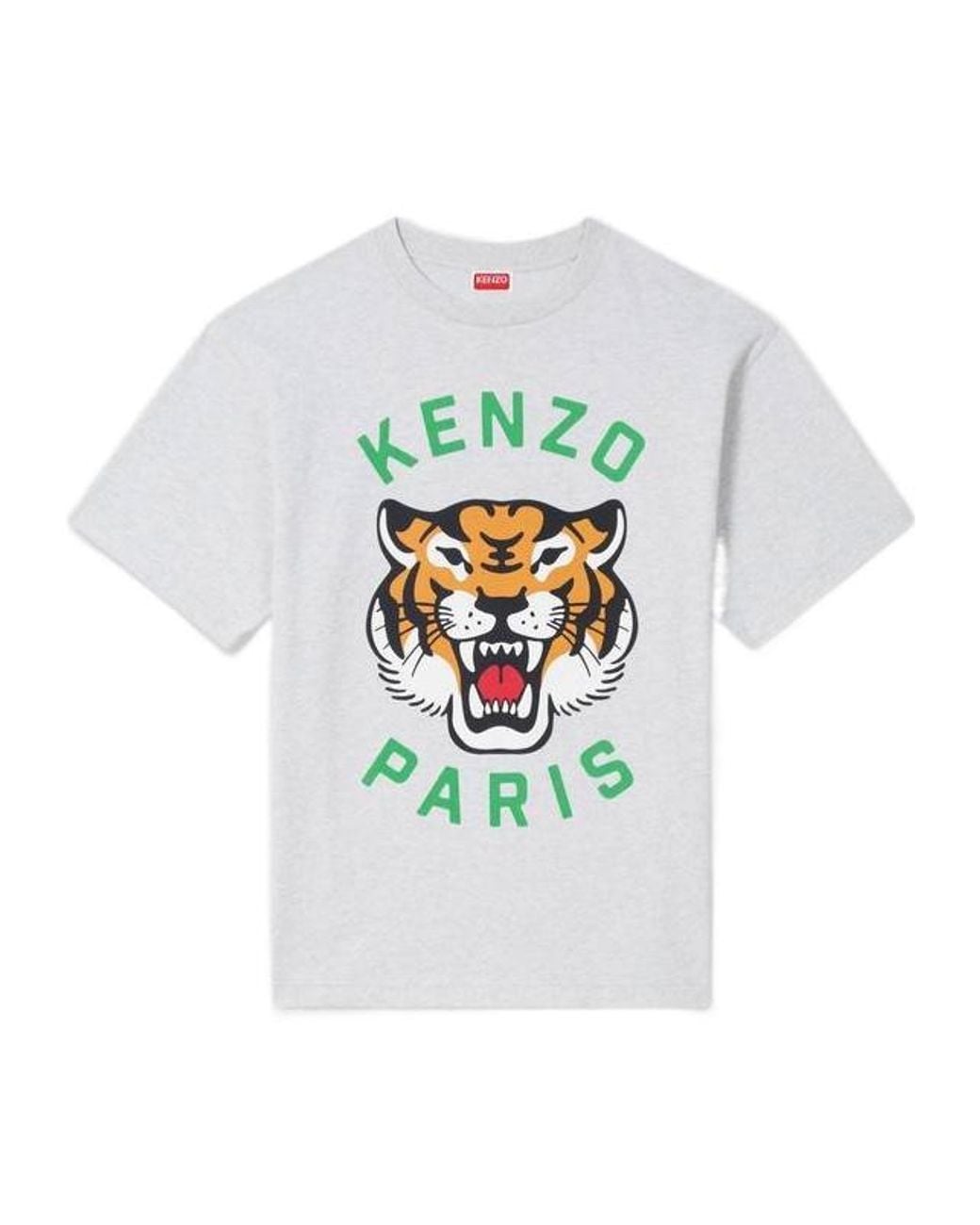 KENZO White Lucky Tiger Crewneck T-Shirt for men