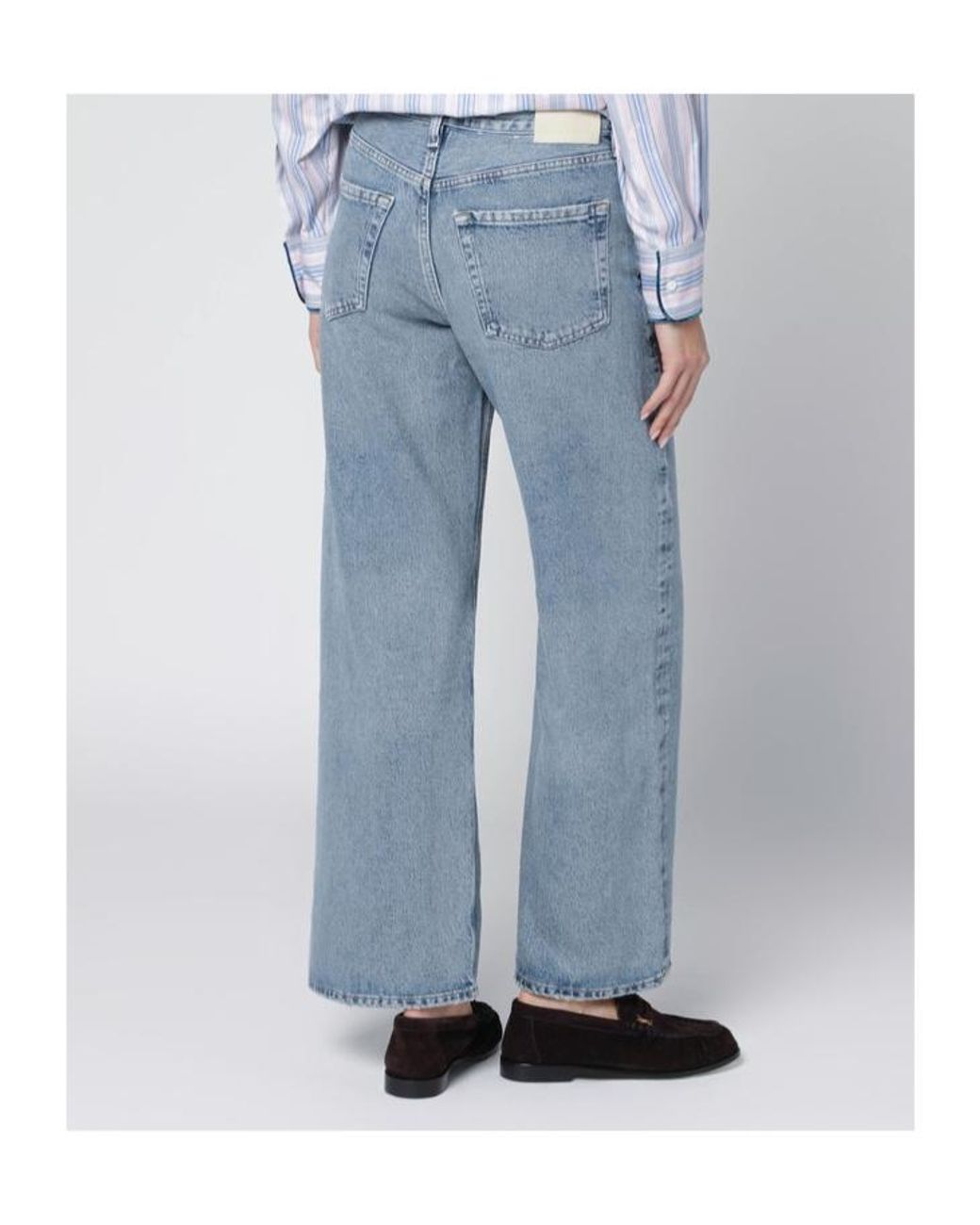 Citizens of Humanity Blue High-Rise Wide-Leg Jeans