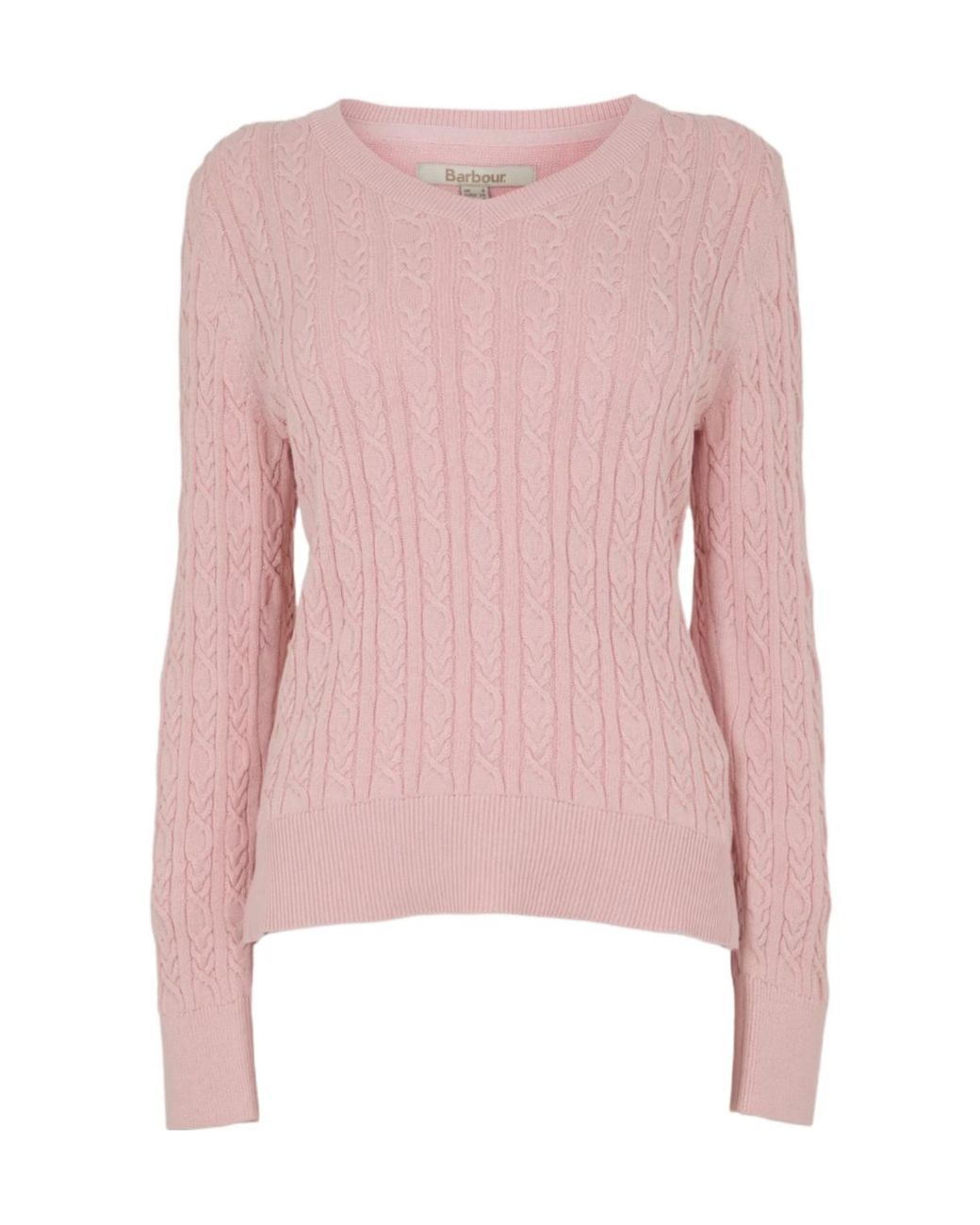 Barbour Pink Hampton V-Neck Knit