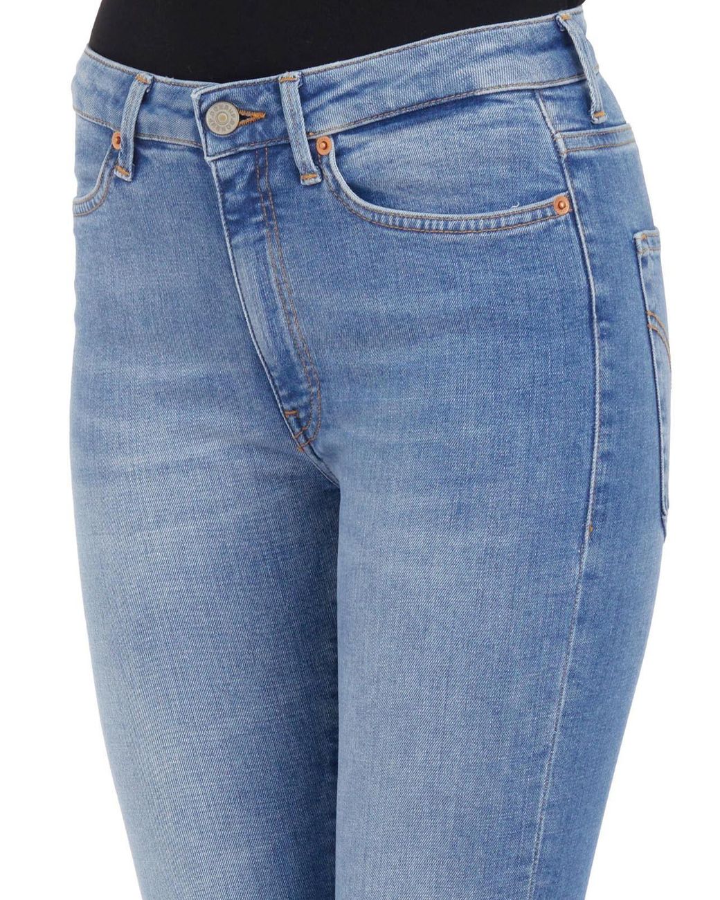 Dondup Blue Flared Faded Jeans