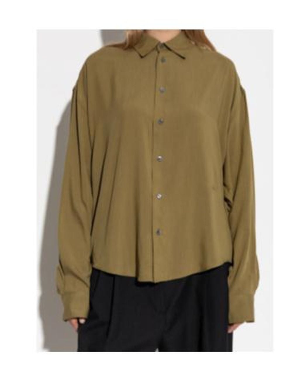 AMI Green Long Sleeve Buttoned Shirt for men