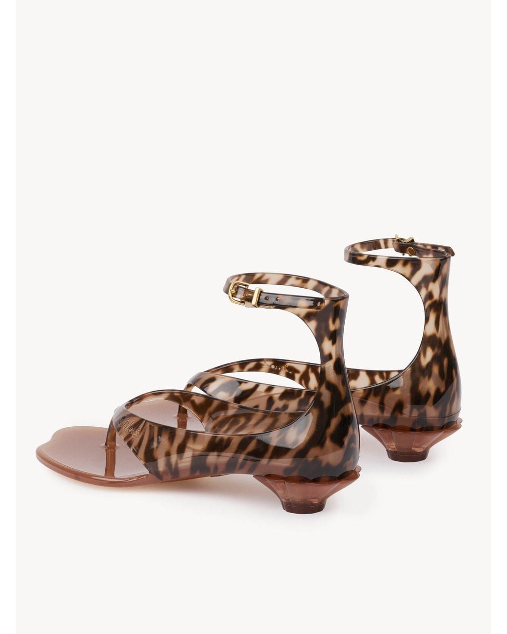 Chloé Brown Chloé Jelly Thong Sandals
