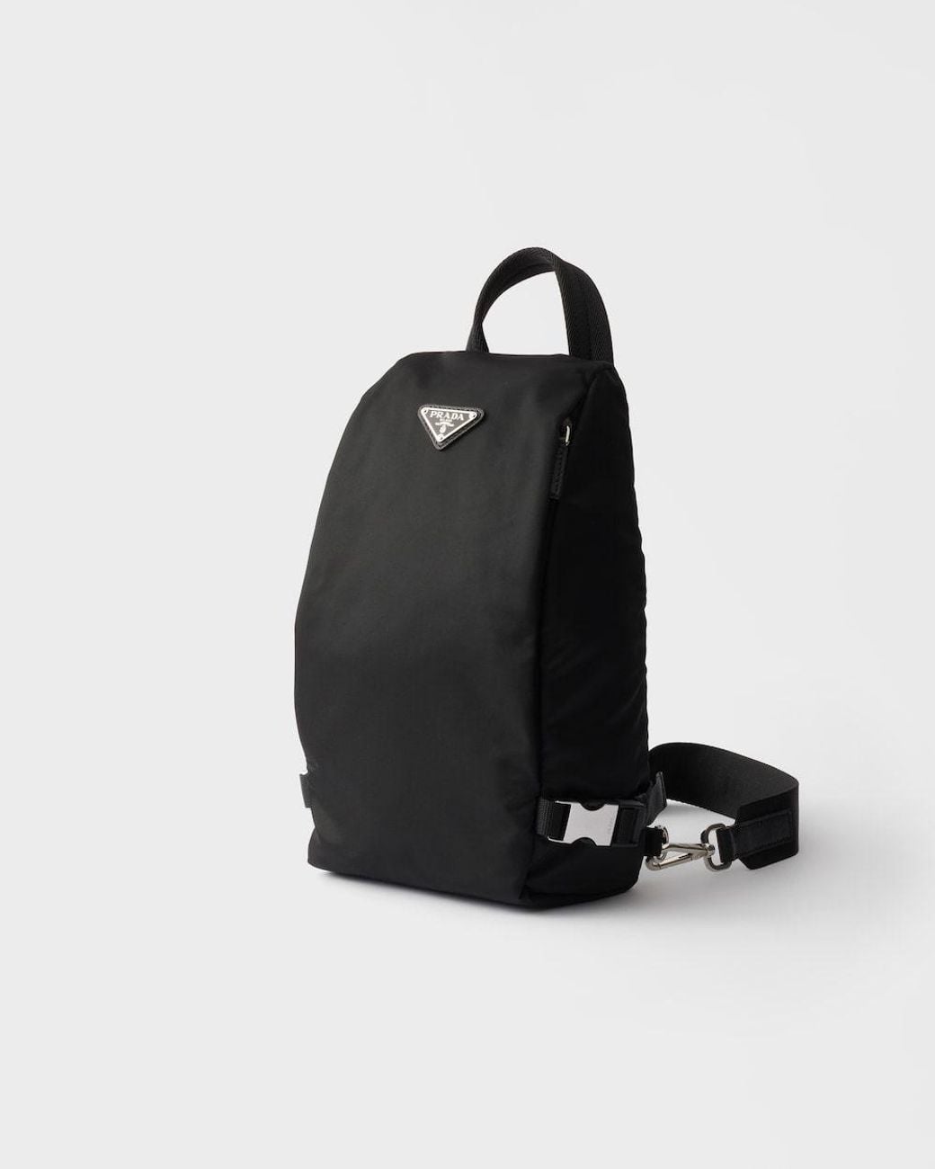 Prada Black Re-Nylon And Saffiano Leather Backpack for men